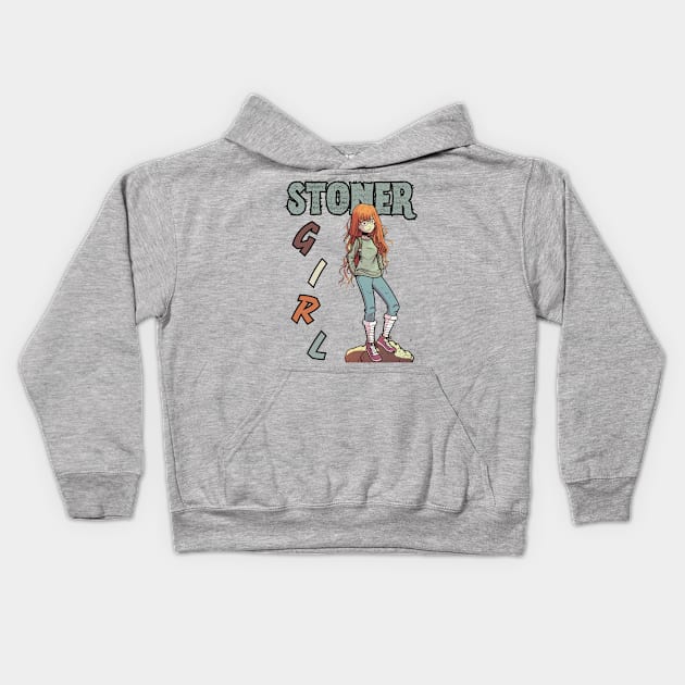 Stoned Girl Kids Hoodie by FrogandFog